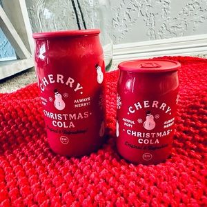 Cherry Christmas Cola candle set